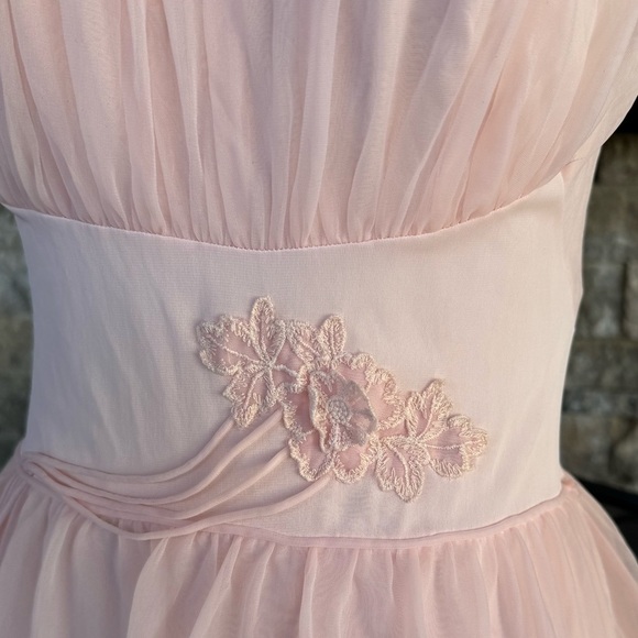 Vintage 1950s Peignor Set Chiffon Lace X Small small - Picture 6 of 15